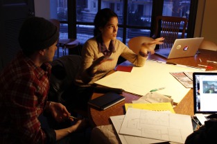 RISD students brainstorming away